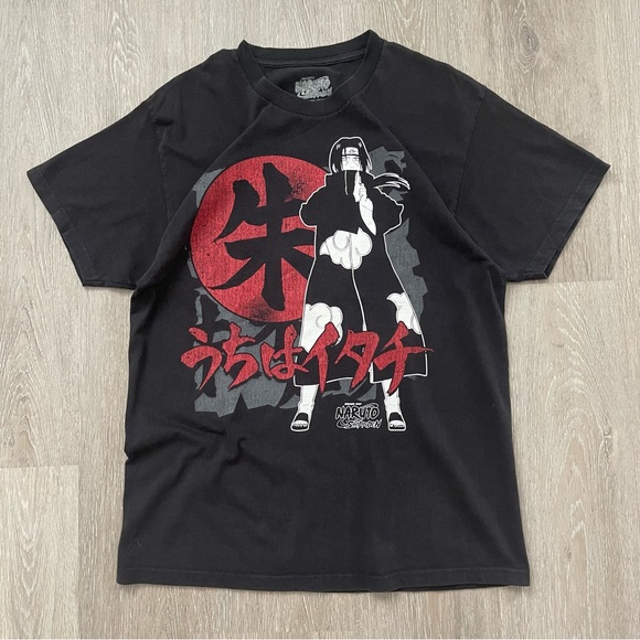 Ripple Junction Other - Naruto Itachi T Shirt Men L Black Shonen Jump Anime Manga Akatsuki Tee